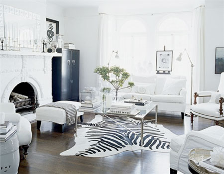 black-n-white-living-room