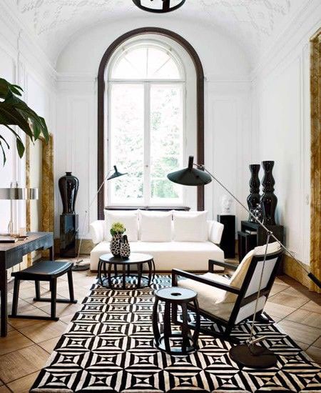 black-white-area-rug