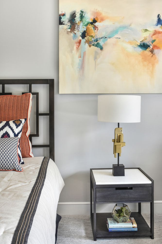 Guest room side table lamp design in Atlanta