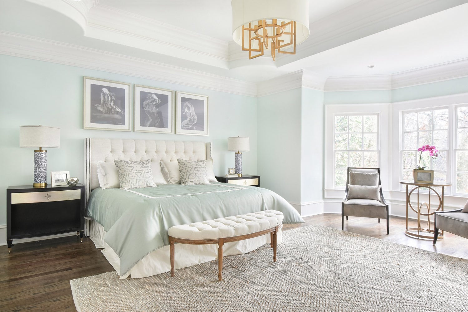 Peachtree Dunwoody master suite interior decor in Atlanta